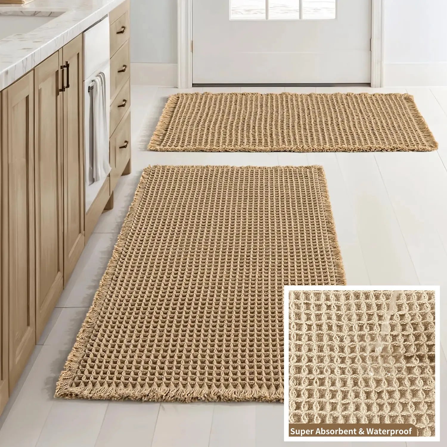 Tapis de bain gaufré à motif géométrique — antidérapant - Nesty (vue 2)