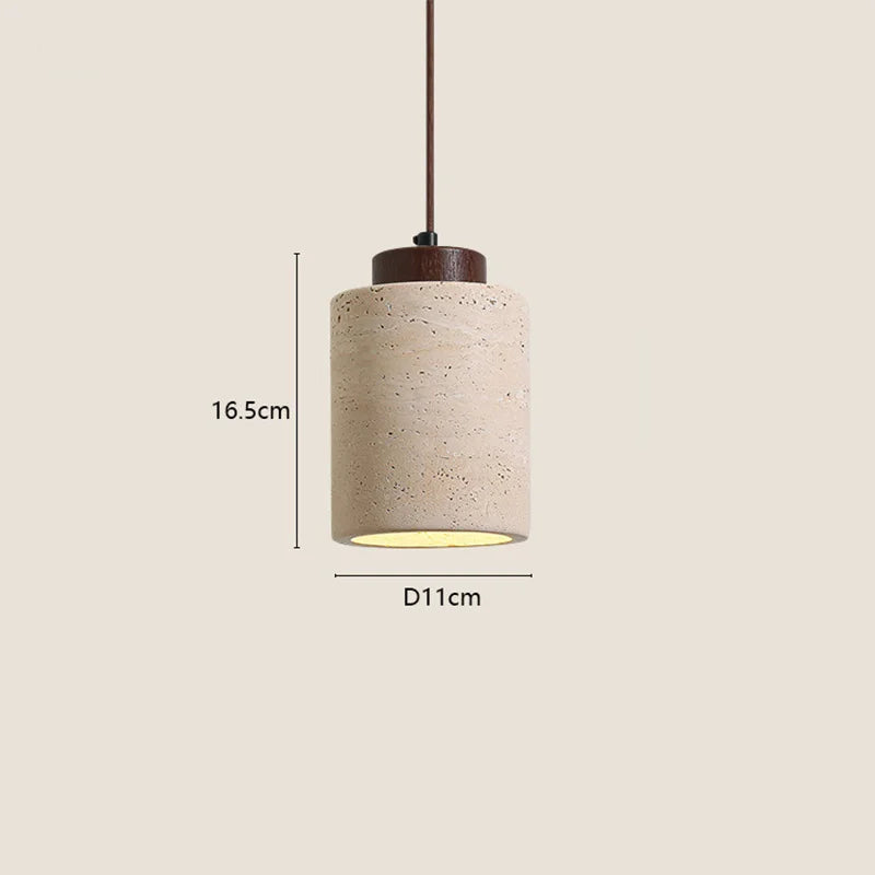 Suspension de chevet en pierre Nesty - Style wabi-sabi contemporain (vue 8)