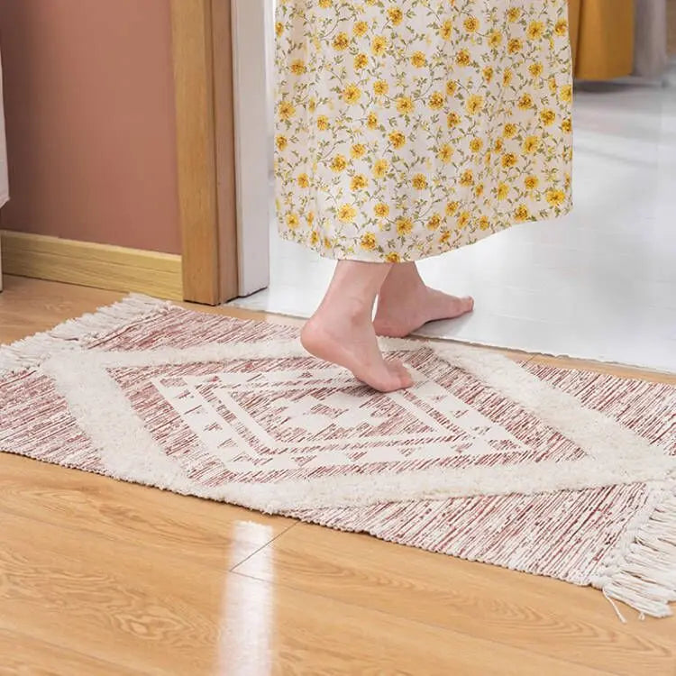 Tapis tissé main à franges — esprit bohème - Nesty (vue 19)