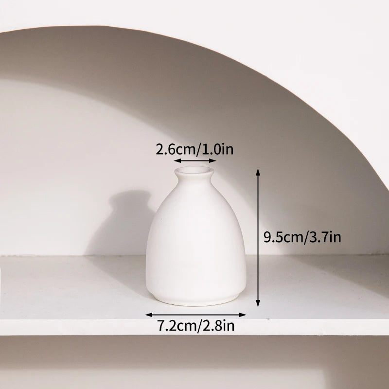 Vase en céramique blanc, style nordique épuré - Nesty (vue 31)