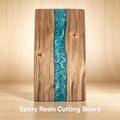 Planche à découper bois et résine bleu océan - Nesty (vue 1)