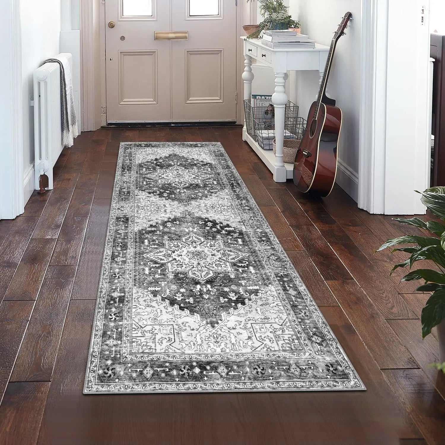 Tapis de couloir style persan Nesty - Chemin de couloir antidérapant (vue 9)