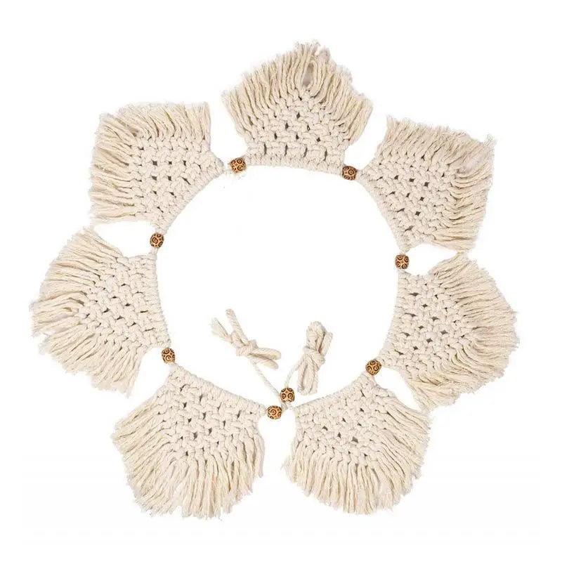Tenture macramé à franges Nesty - Tissage bohème (vue 5)