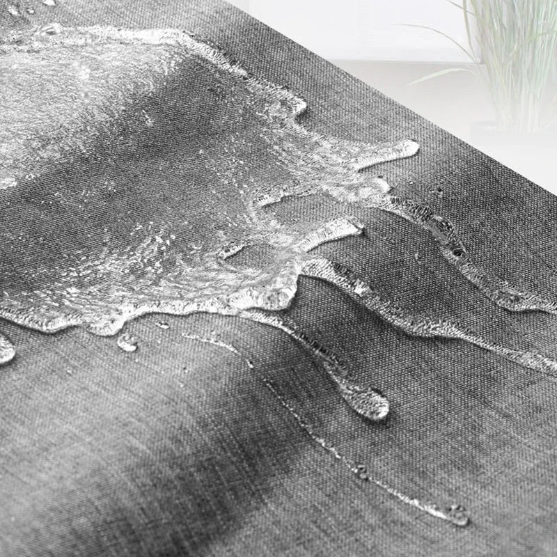 Rideau de douche imperméable gris — polyester uni, plusieurs tailles - Nesty (vue 3)