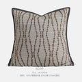 Housse de coussin en coton et lin beige Nesty - Bordure texturée (vue 6)