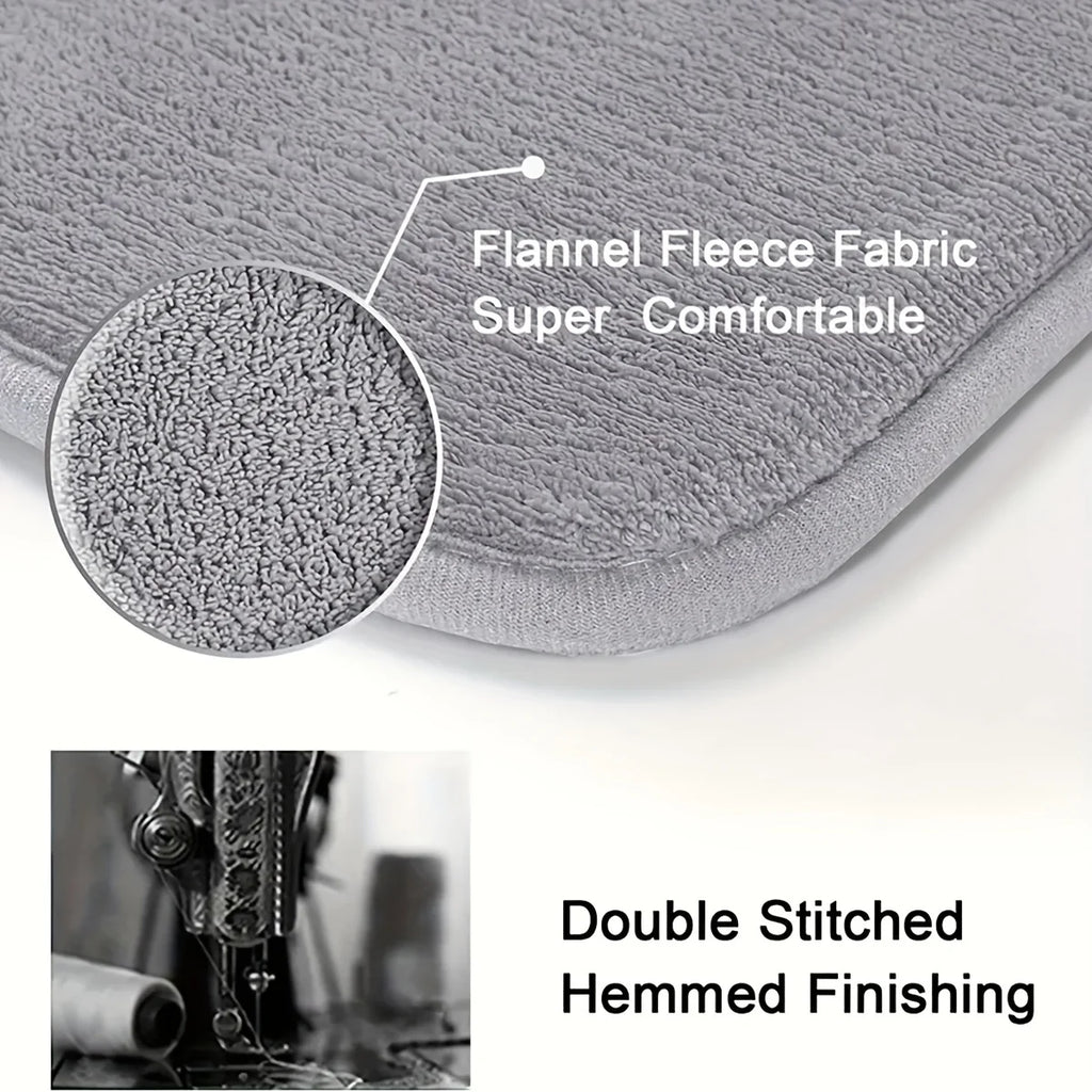 Tapis de bain en flanelle — forme en L, pour tour de baignoire - Nesty (vue 5)