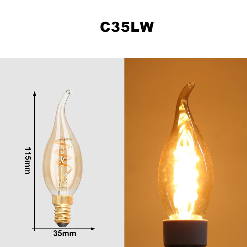 Ampoule LED Edison vintage Nesty - Filament rétro E27 à lumière chaude (vue 10)