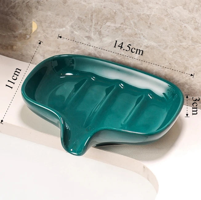 Porte-savon en céramique avec grille de drainage (vue 7) - Nesty