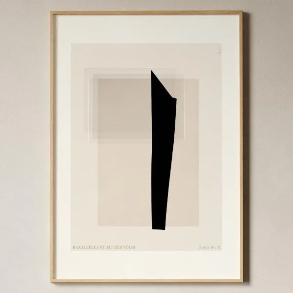 Toile imprimée géométrique texturée — art mural minimaliste beige (vue 10) - Nesty