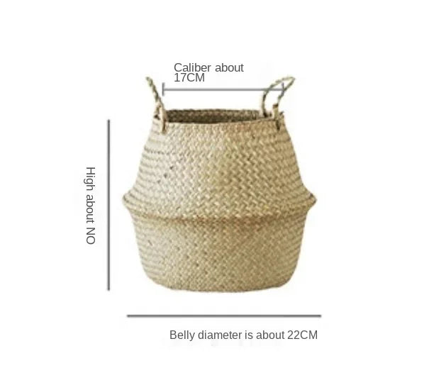 Panier en osier pour fleurs et linge, pot de jardin décoratif - Nesty (vue 9)