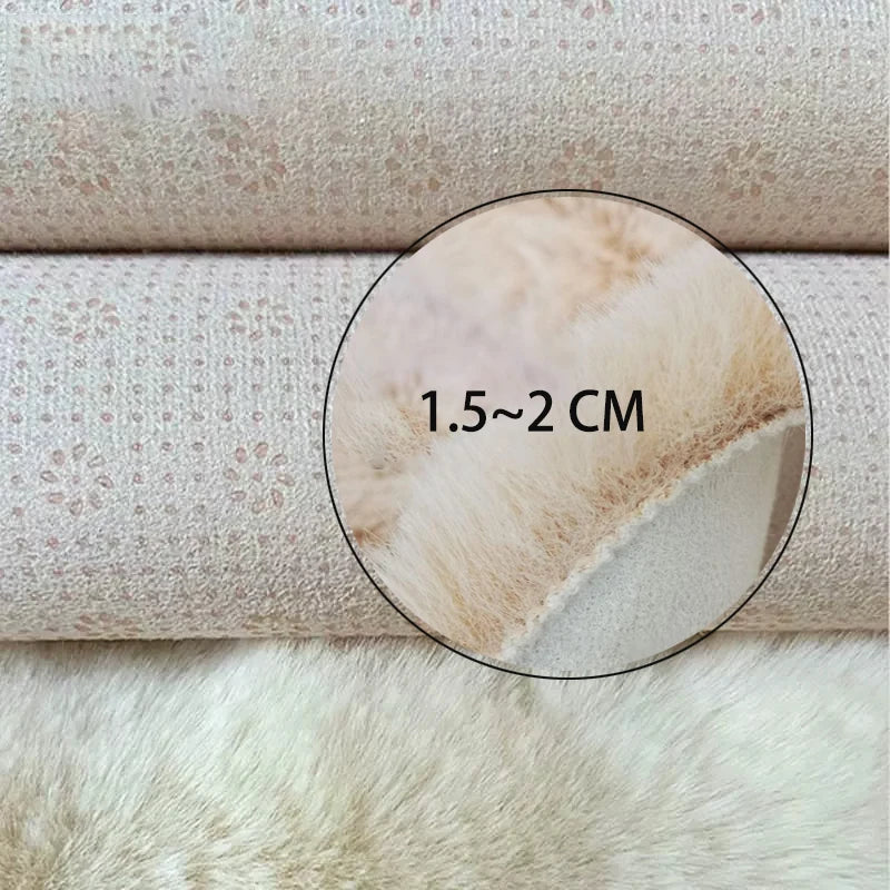 Tapis moelleux façon fourrure — coloris variés - Nesty, pile de plusieurs coloris à motif fleuri pastel