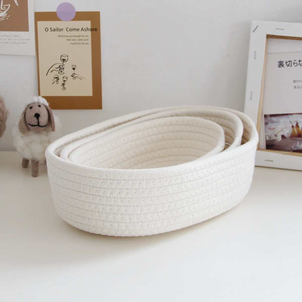 Panier de rangement tressé multifonction pour bureau - Nesty (vue 5)