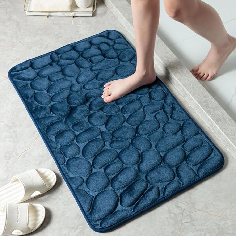 Tapis de bain pelucheux effet galets — confort moelleux - Nesty (vue 24)