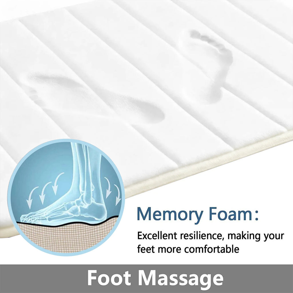 Tapis de bain en mousse à mémoire de forme — coton, très absorbant - Nesty (vue 9)