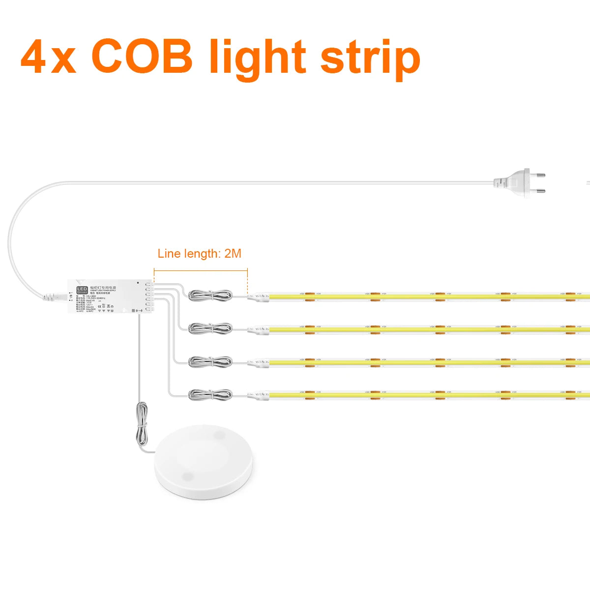 Ruban LED tactile pour dressing et cuisine Nesty - Variateur à effleurement, sans perçage (vue 9)