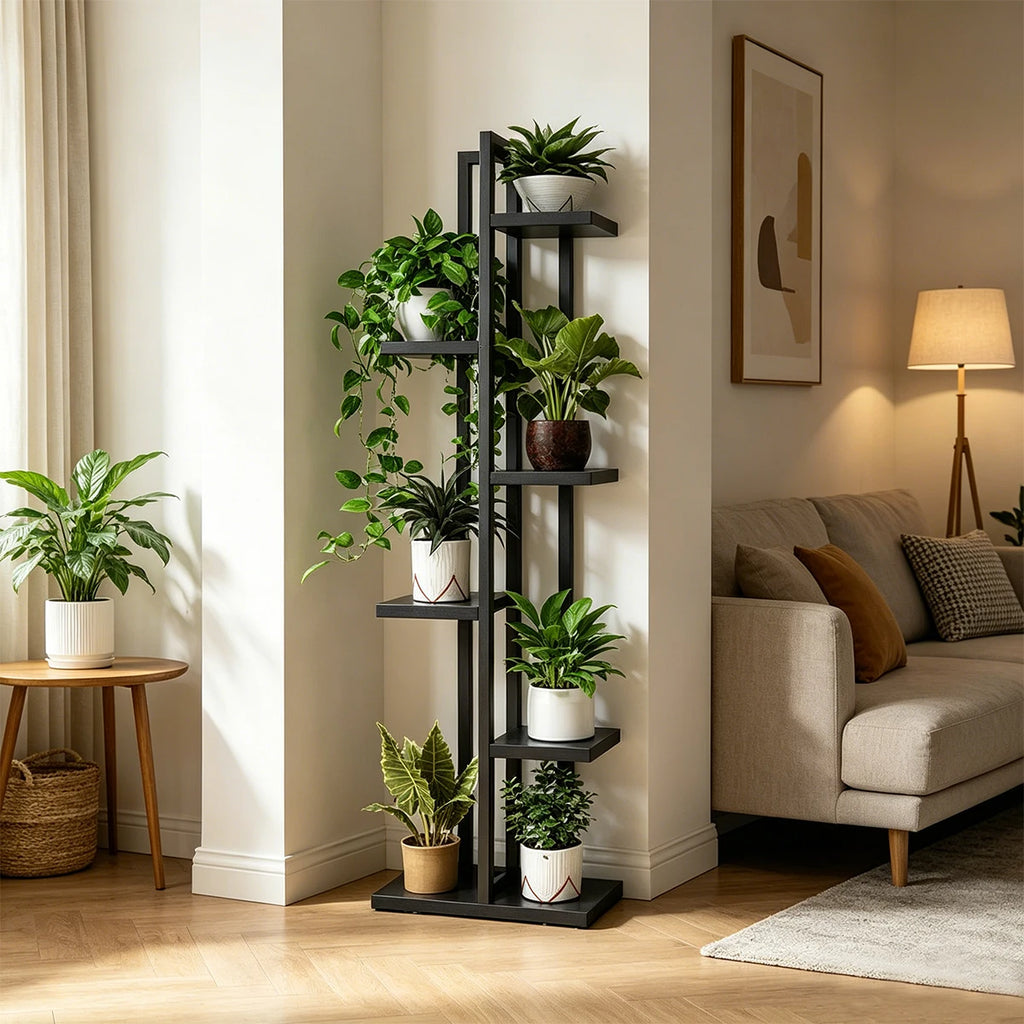 Étagère à plantes en bois — 6 niveaux (vue 8) - Nesty