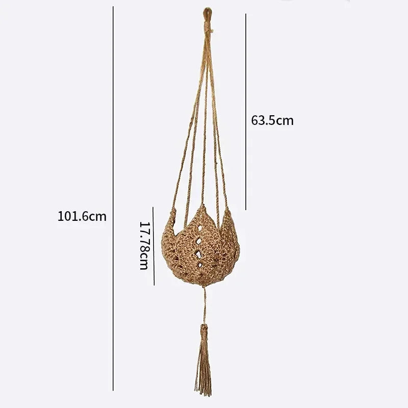Suspension macramé pour pot de fleurs, décoration murale (vue 8) - Nesty