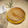 Coussin de sol rond en lin Nesty - Esprit tatami, pour méditation (vue 8)