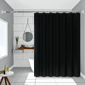 Rideau de douche noir épuré en PEVA imperméable - Nesty (vue 1)