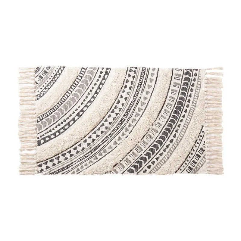 Tapis tissé main à franges — esprit bohème - Nesty (vue 26)