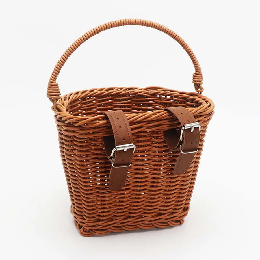 Panier de rangement tressé effet rotin, plastique multi-usages (vue 13) - Nesty