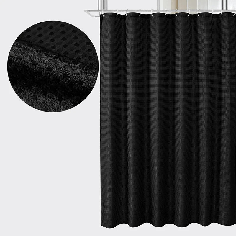 Rideau de douche gaufré opaque — cloison de douche avec crochets - Nesty (vue 21)