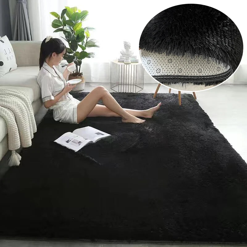 Grand tapis moelleux blanc pour salon et chambre Nesty (vue 7)
