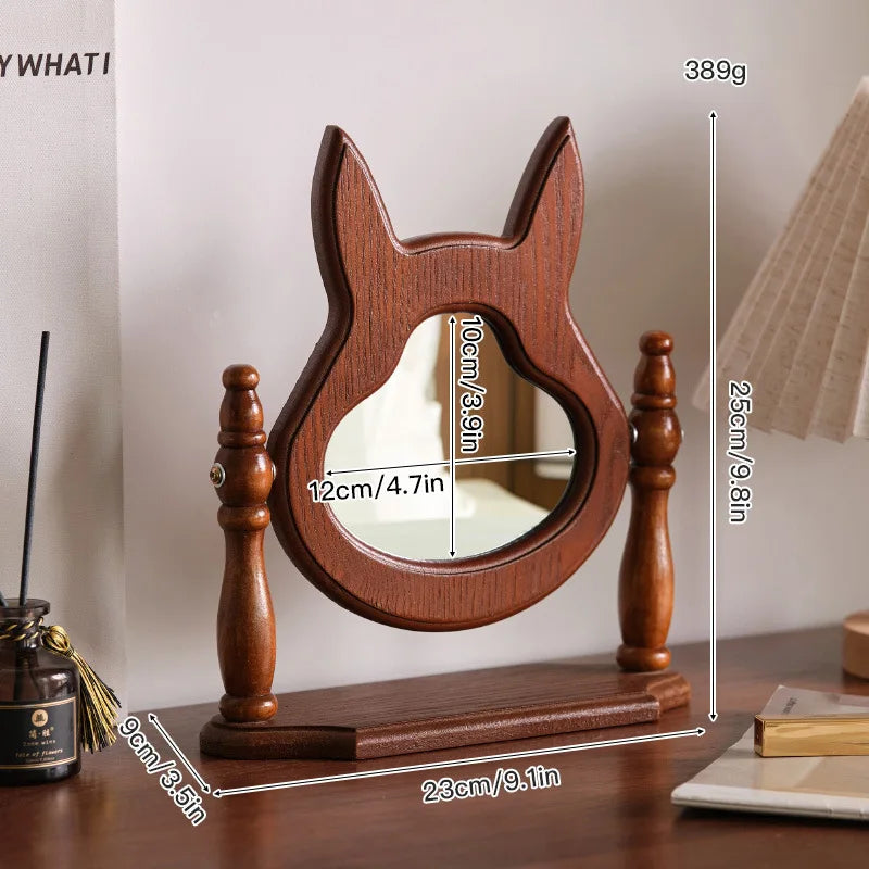 Miroir à poser en bois, forme cœur ou lapin (vue 5) - Nesty