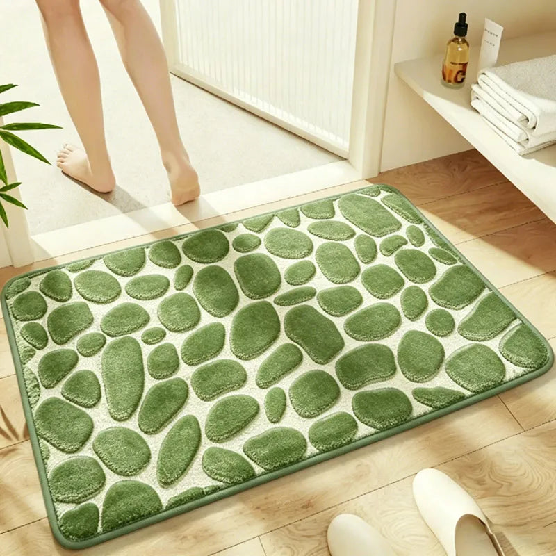Tapis de bain en microfibre — texture galets, doux et absorbant - Nesty (vue 11)