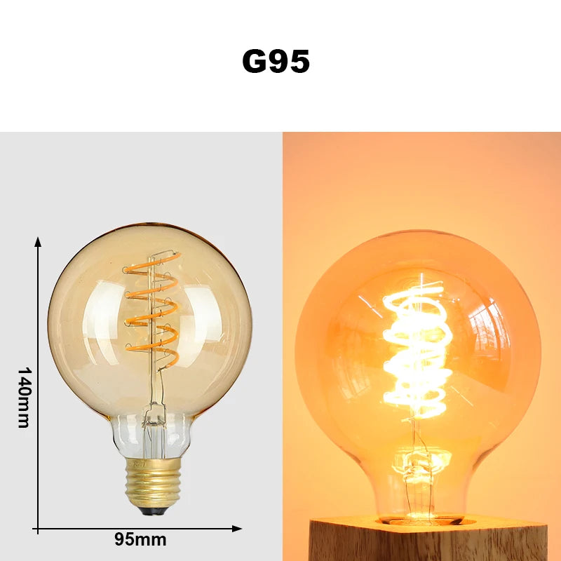 Ampoule LED Edison vintage Nesty - Filament rétro E27 à lumière chaude (vue 16)