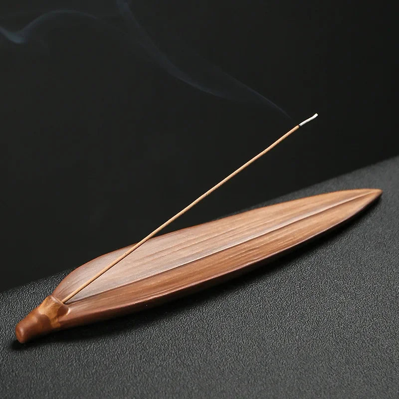 Plateau brûle-encens en céramique, motif lignes graphiques (vue 6) - Nesty