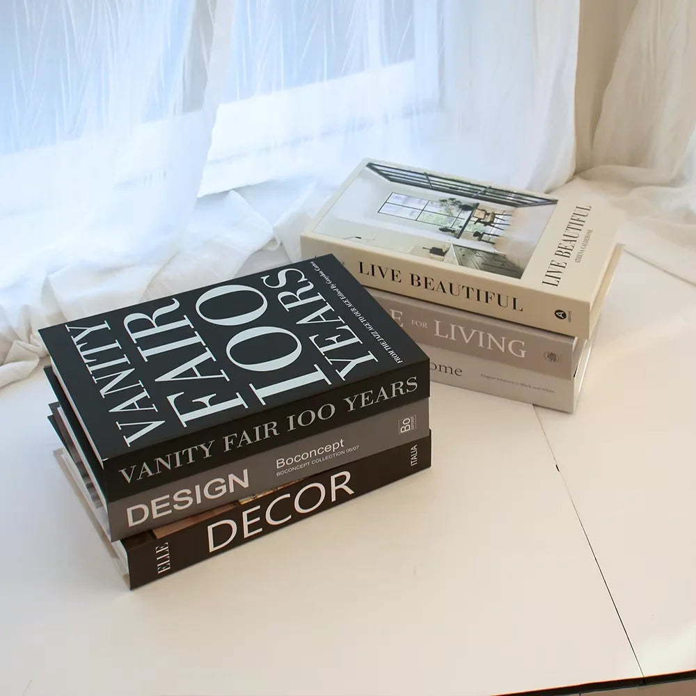 Faux livres décoratifs Nesty - Boîte de rangement style nordique (vue 5)