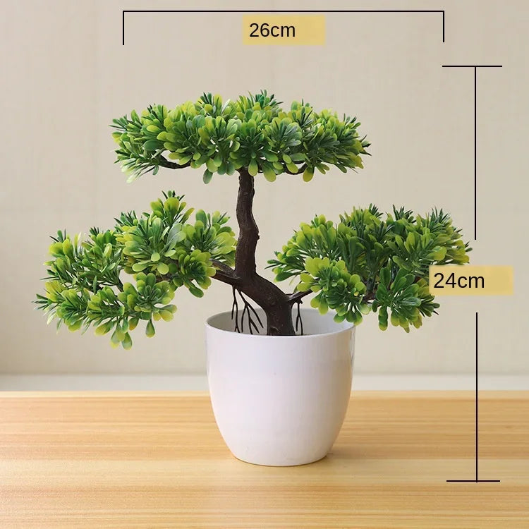 Bonsaï artificiel en pot Nesty - Petit arbre pour maison et jardin (vue 7)