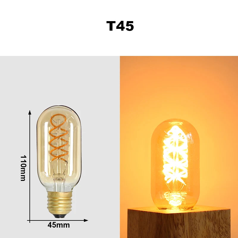 Ampoule LED Edison vintage Nesty - Filament rétro E27 à lumière chaude (vue 17)