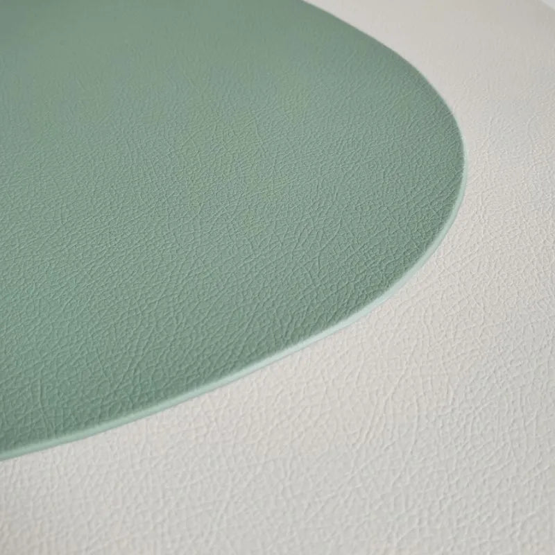 Set de table et dessous de verre en cuir synthétique, réversible - Nesty (vue 3)
