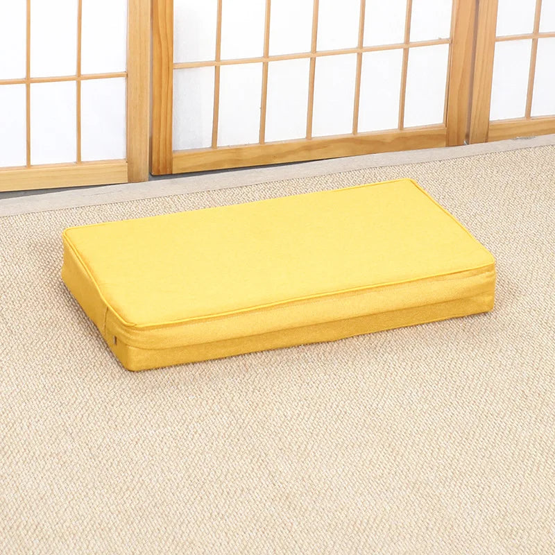 Coussin de méditation zafu épais en lin Nesty - Housse amovible et lavable (vue 6)