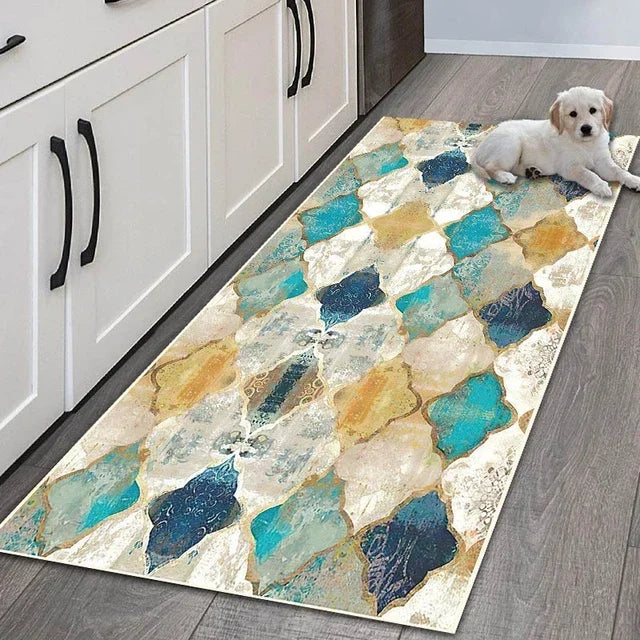 Tapis de cuisine à motif géométrique sobre (vue 10) - Nesty