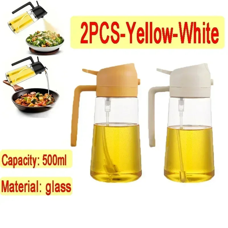 Flacon vaporisateur et verseur d'huile en verre, 500 ml - Nesty (vue 14)
