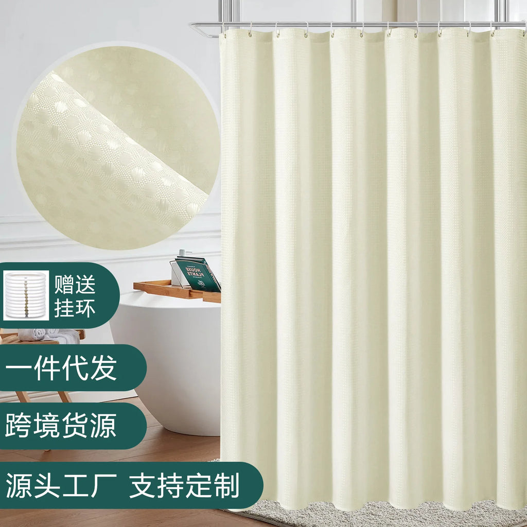 Rideau de douche gaufré — texture nid d'abeille imperméable - Nesty (vue 3)