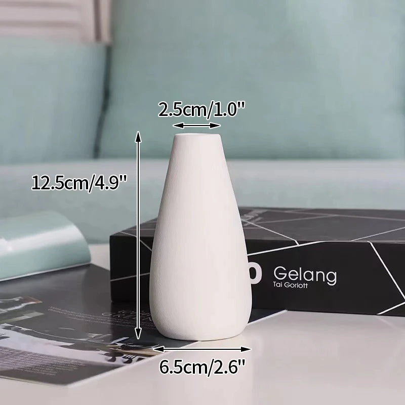 Vase en céramique blanc, style nordique épuré - Nesty (vue 36)