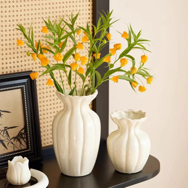 Vase en céramique crème, style français - Nesty (vue 5)