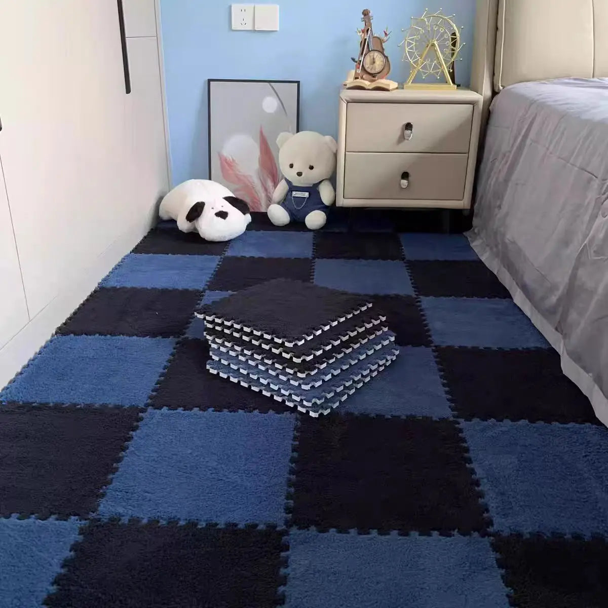 Tapis puzzle mousse moelleux Nesty - Lot de 10 dalles (vue 20)