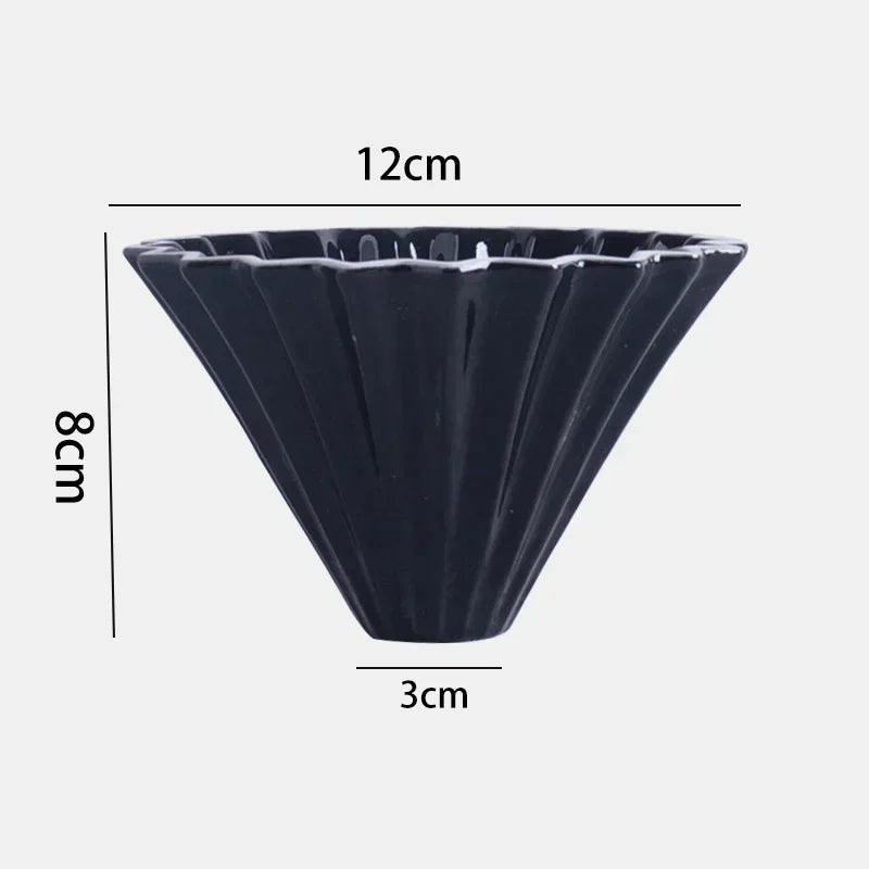 Set dripper à café en céramique avec pichet en verre (vue 7) - Nesty