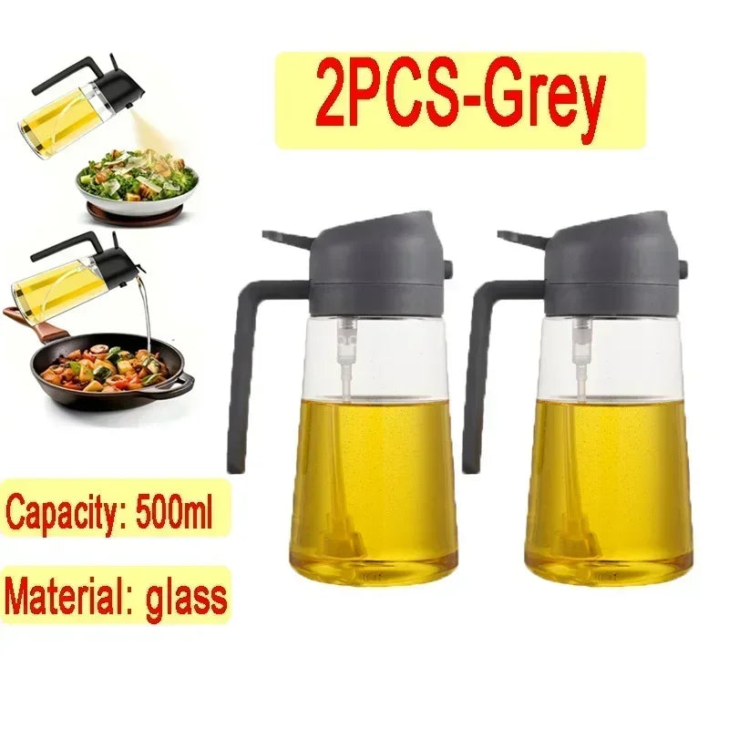 Flacon vaporisateur et verseur d'huile en verre, 500 ml - Nesty (vue 24)