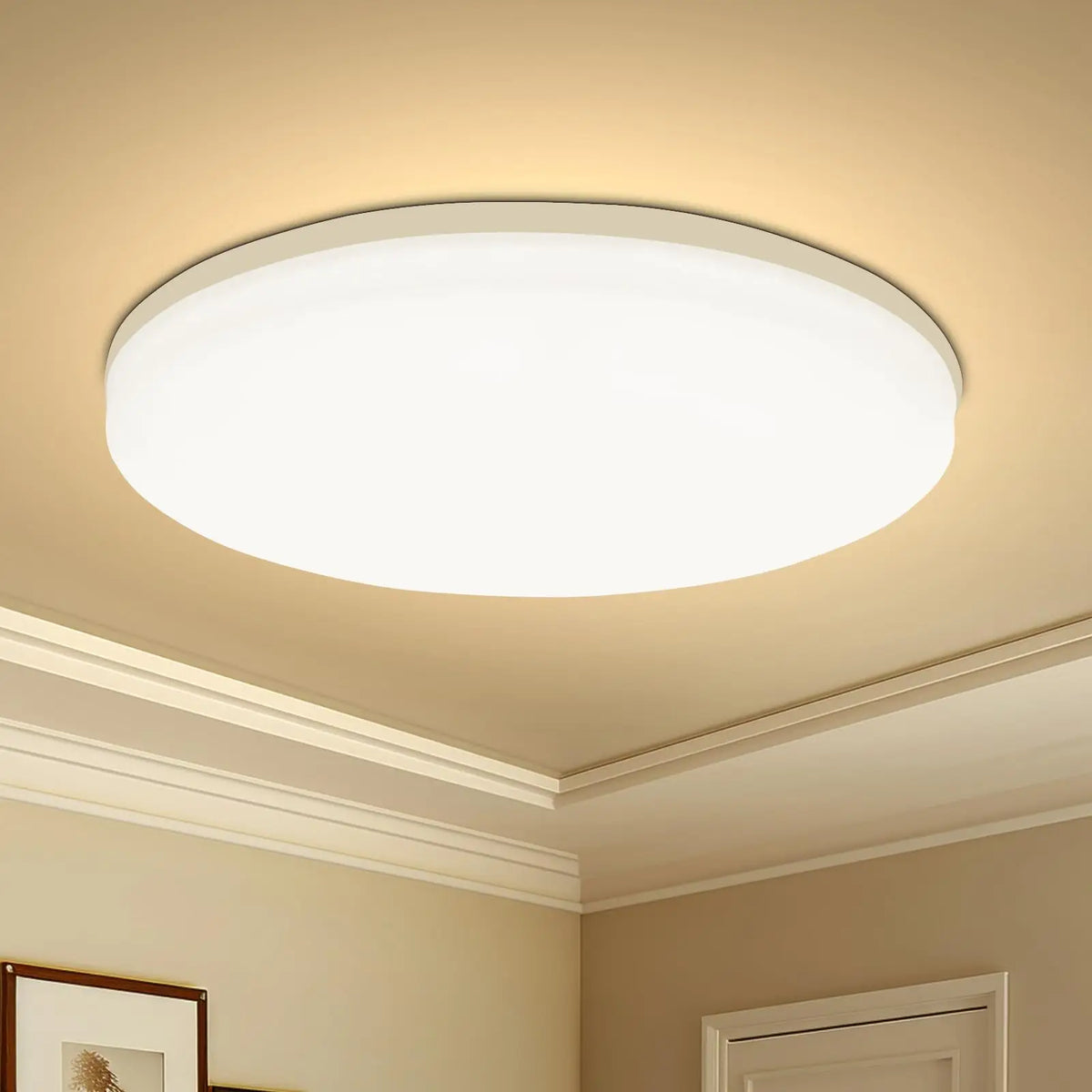 Plafonnier LED rond Nesty - Éclairage plafond ultra-plat économique (vue 7)