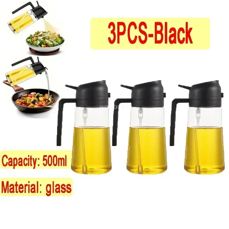Flacon vaporisateur et verseur d'huile en verre, 500 ml - Nesty (vue 27)