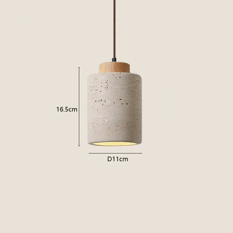 Suspension de chevet en pierre Nesty - Style wabi-sabi contemporain (vue 10)