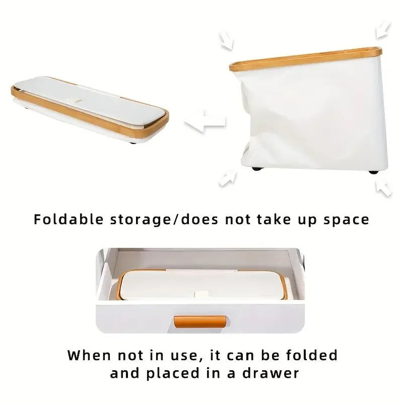 Range-papier toilette tressé en bambou avec couvercle - Nesty (vue 4)