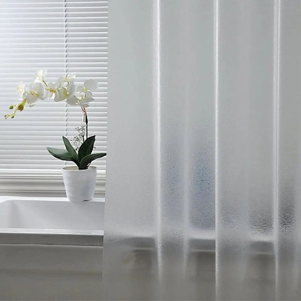 Rideau de douche translucide dépoli — PEVA imperméable, plusieurs tailles - Nesty (vue 2)