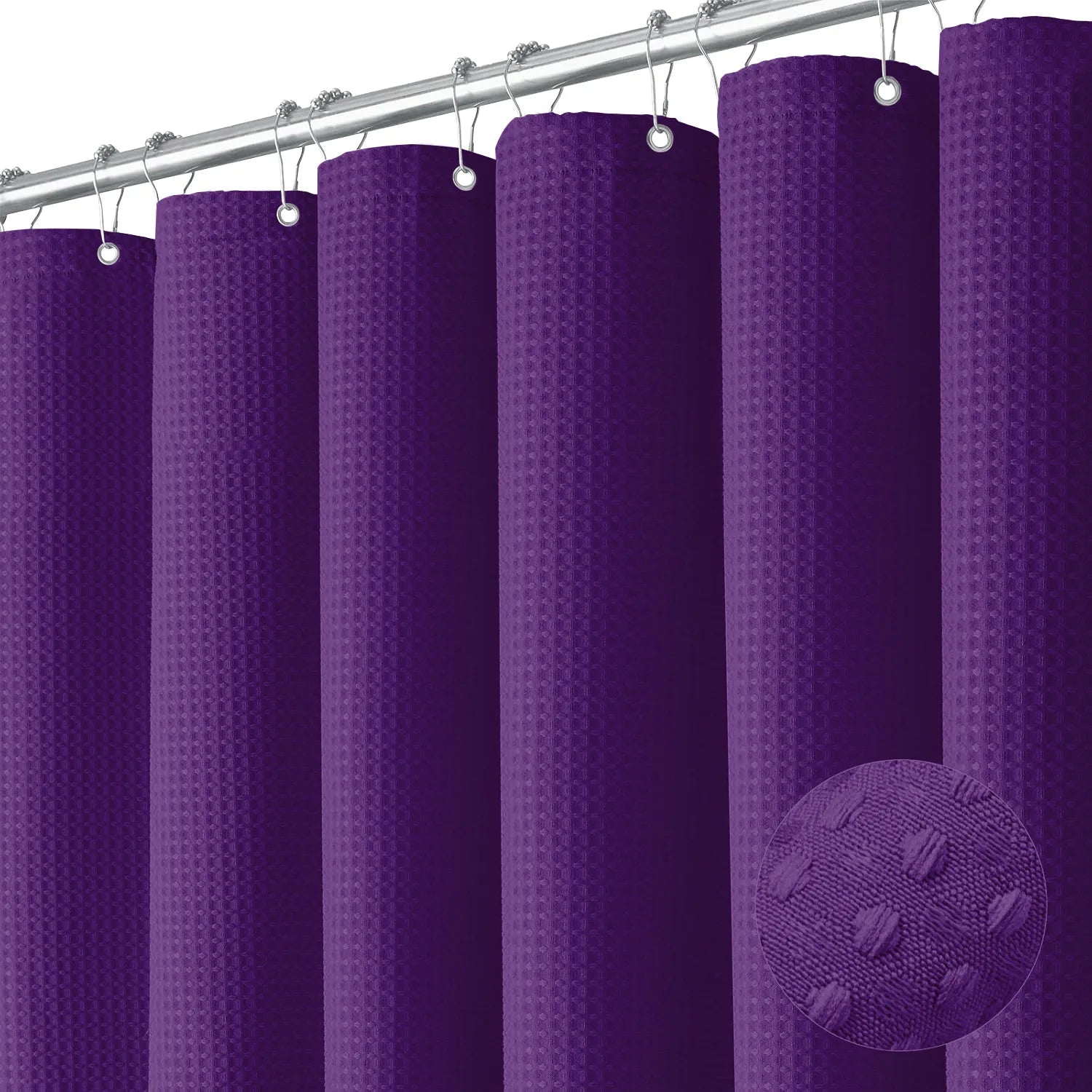 Rideau de douche gaufré — texture nid d'abeille imperméable - Nesty (vue 20)